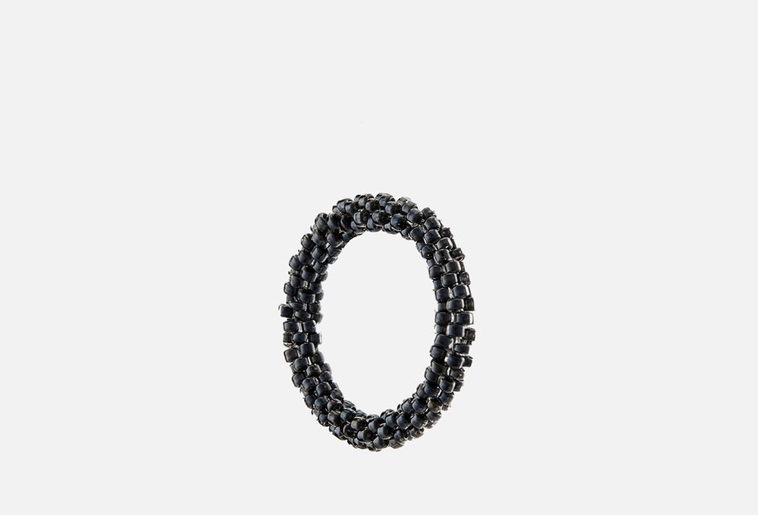 кольцо BEADED BREAKFAST Simple beaded ring Black 17 мл