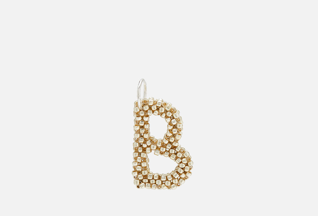 

кулон BEADED BREAKFAST, Letter pendant Silver В 1 шт