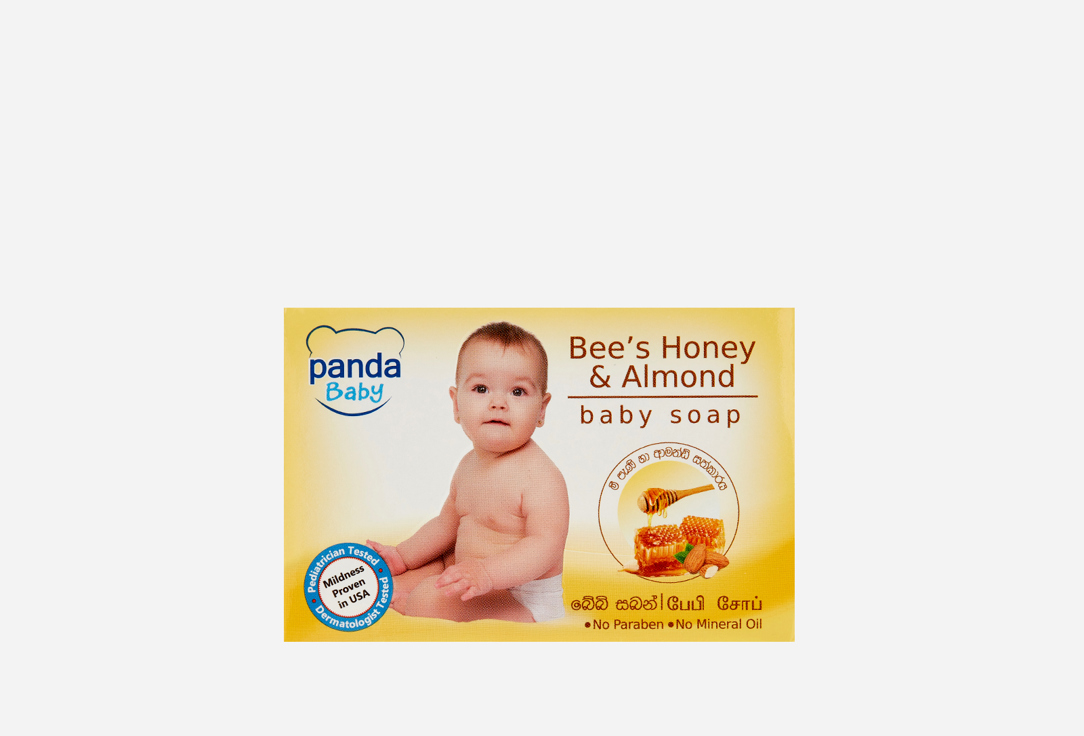 Твердое мыло NATURES SECRETS PANDA BABY Bee's Honey & Almond Baby Soap 75 г твердое мыло natures secrets panda baby kohomba kaha baby soap 75 г