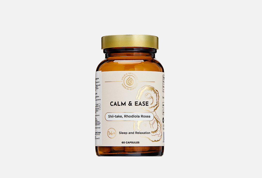 БАД для поддержания спокойствия GOLD’N APOTHEKA Calm&ease шиитаке, родиола розовая 60 шт биологически активная добавка gold’n apotheka calm