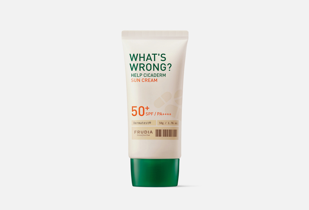 Изображение товара Солнцезащитный крем SPF50+ PA++++ Frudia What’s Wrong Help Cicaderm Sun Cream