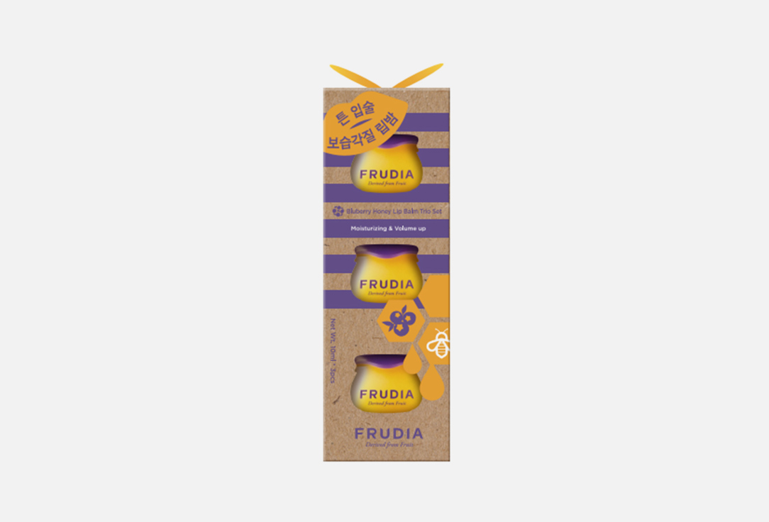 цена Подарочный набор FRUDIA Blueberry Hydrating Honey Lip Balm Trio 1 шт