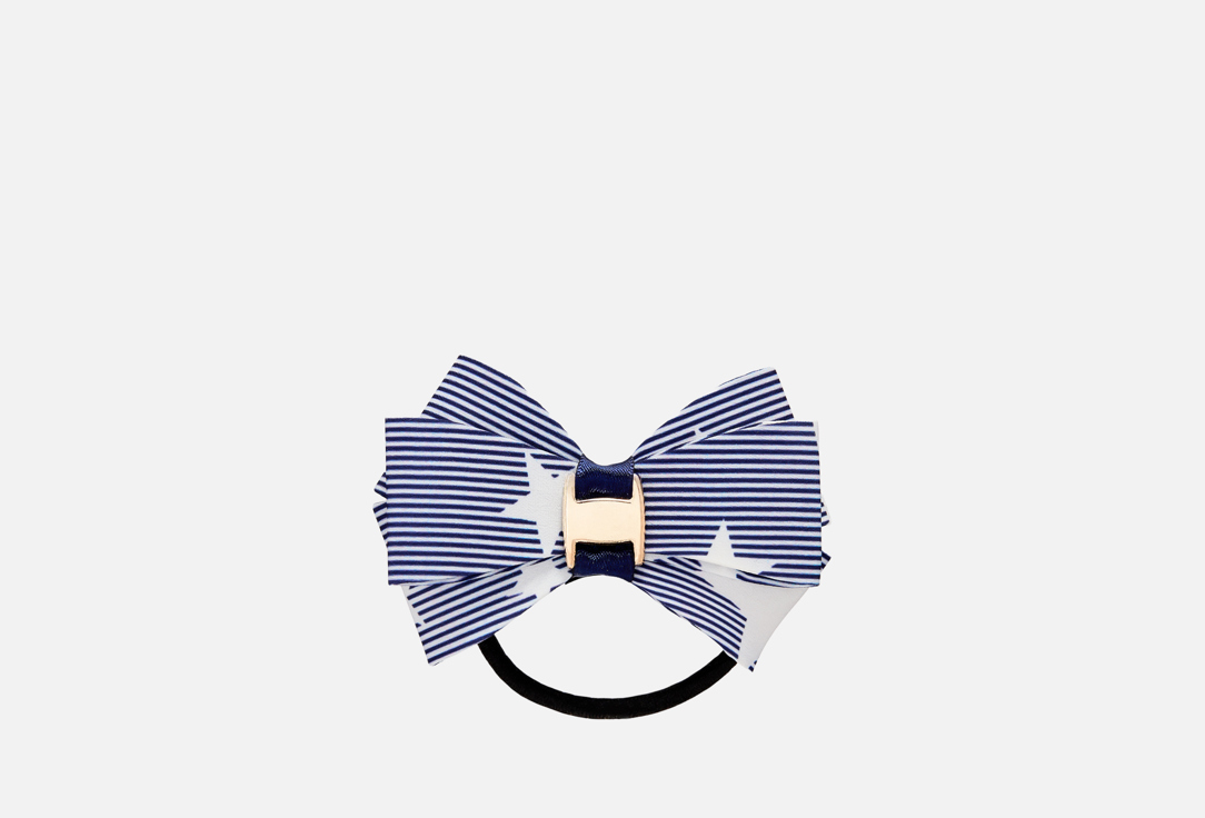 Изображение товара Черная резинка для волос с бантом в клетку универсальный аксессуар