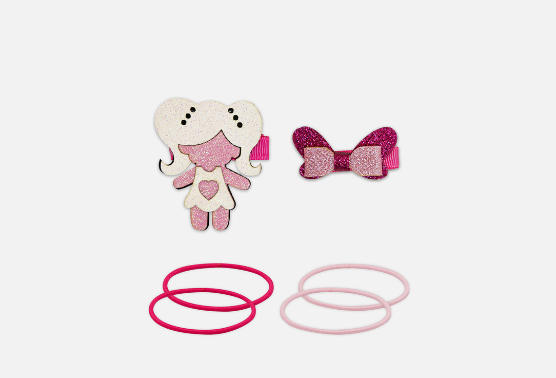 

Набор для украшения прически B&H, Девочка и бантик 6 шт