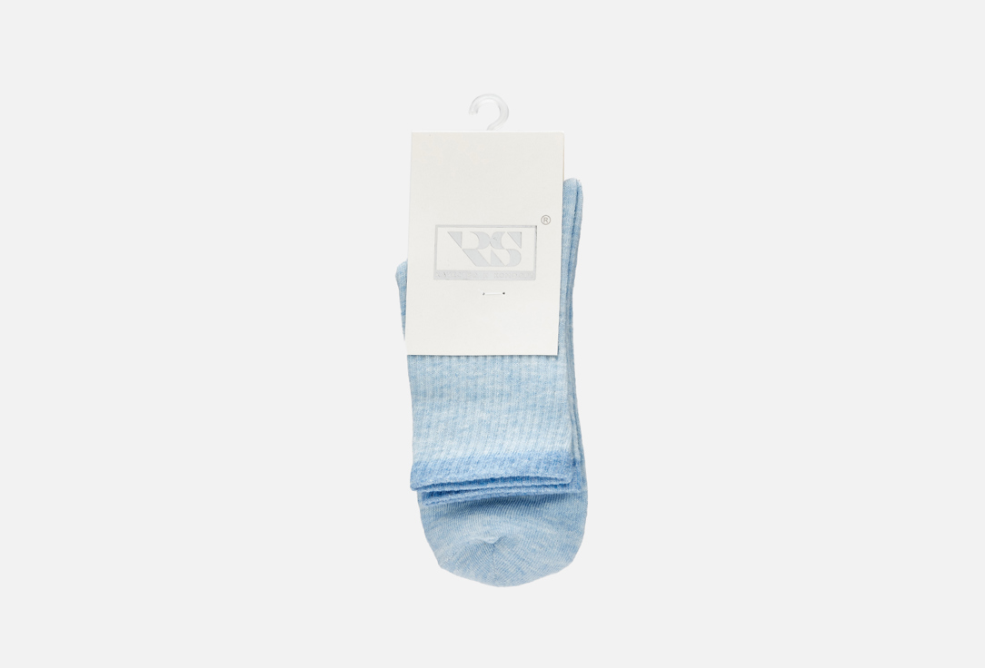 Носки R&S Голубой меланж голубая полоска 36-39 мл носки женские minaku с рюшей цвет голубой меланж р р 36 39 25 27 см