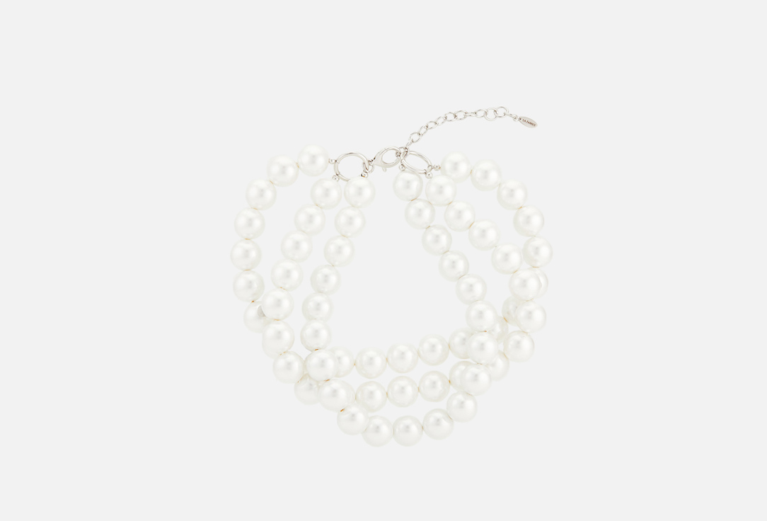 Изображение товара Подвеска чокер La Family из крупного жемчуга акриловых бусин с родиевым покрытием