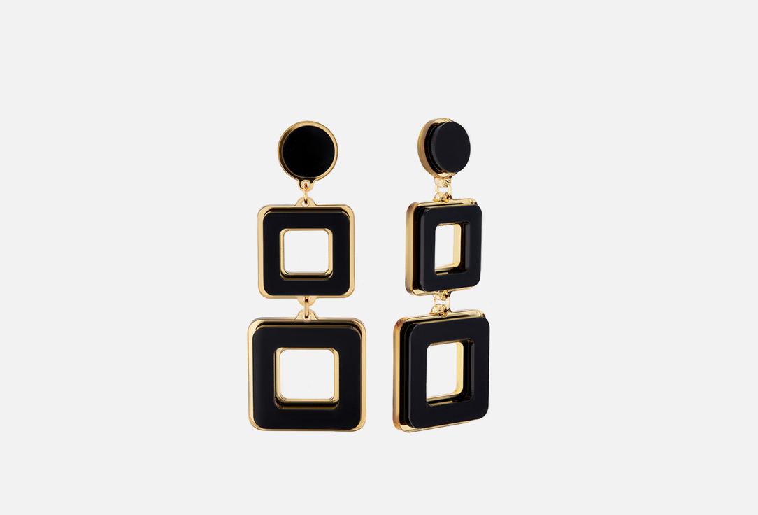 Изображение товара Серьги La Family квадраты тройные