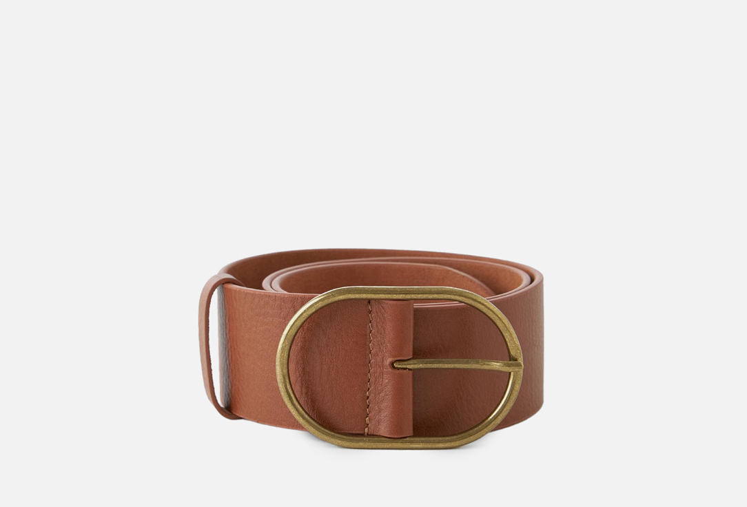 Изображение товара Широкий ремень Askent ореховый из натуральной кожи с винтажной пряжкой