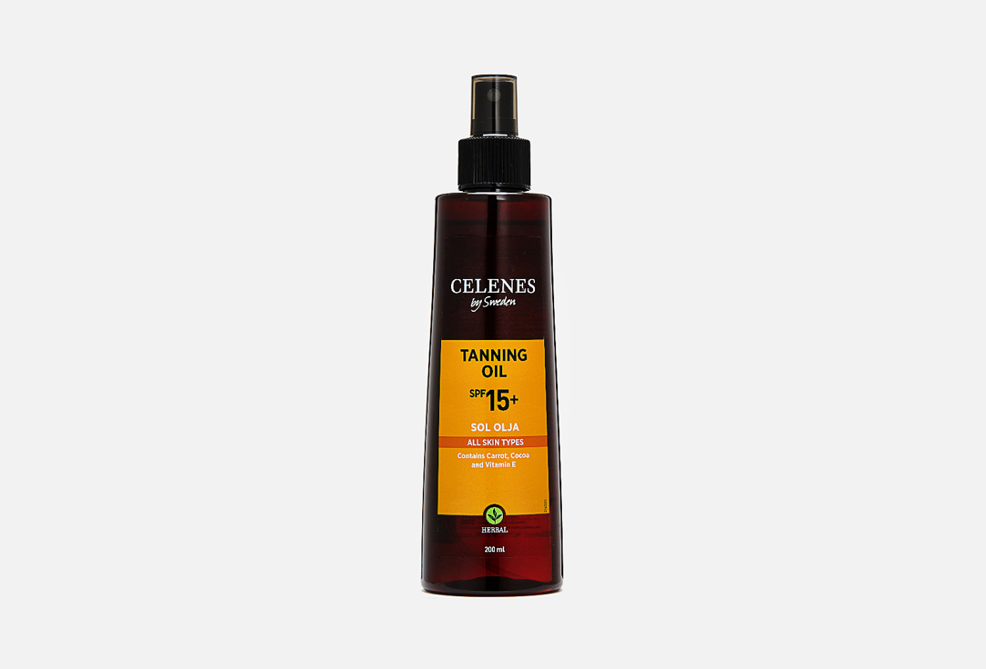 

Масло для загара SPF15 CELENES, TANNING OIL 200 мл