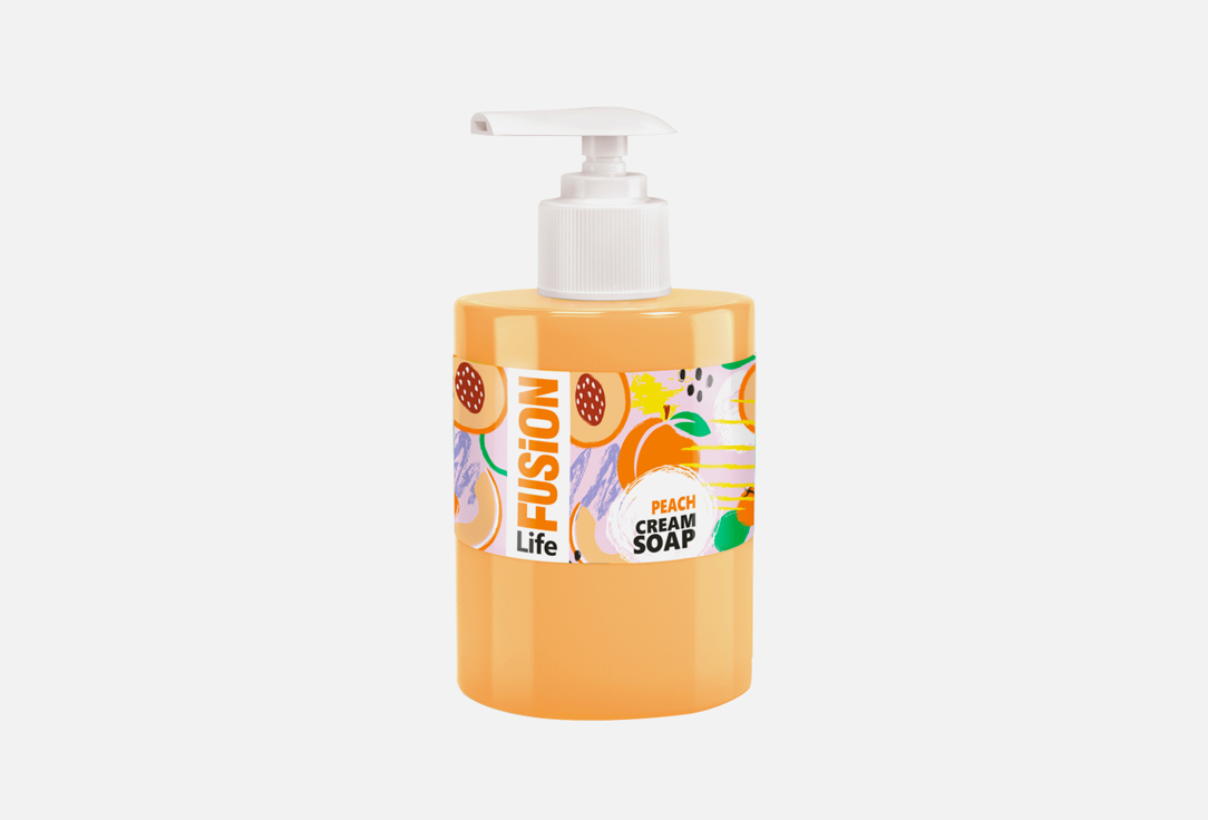 Крем-мыло с растительными экстрактами Fusion Life Peach Cream Soap 
