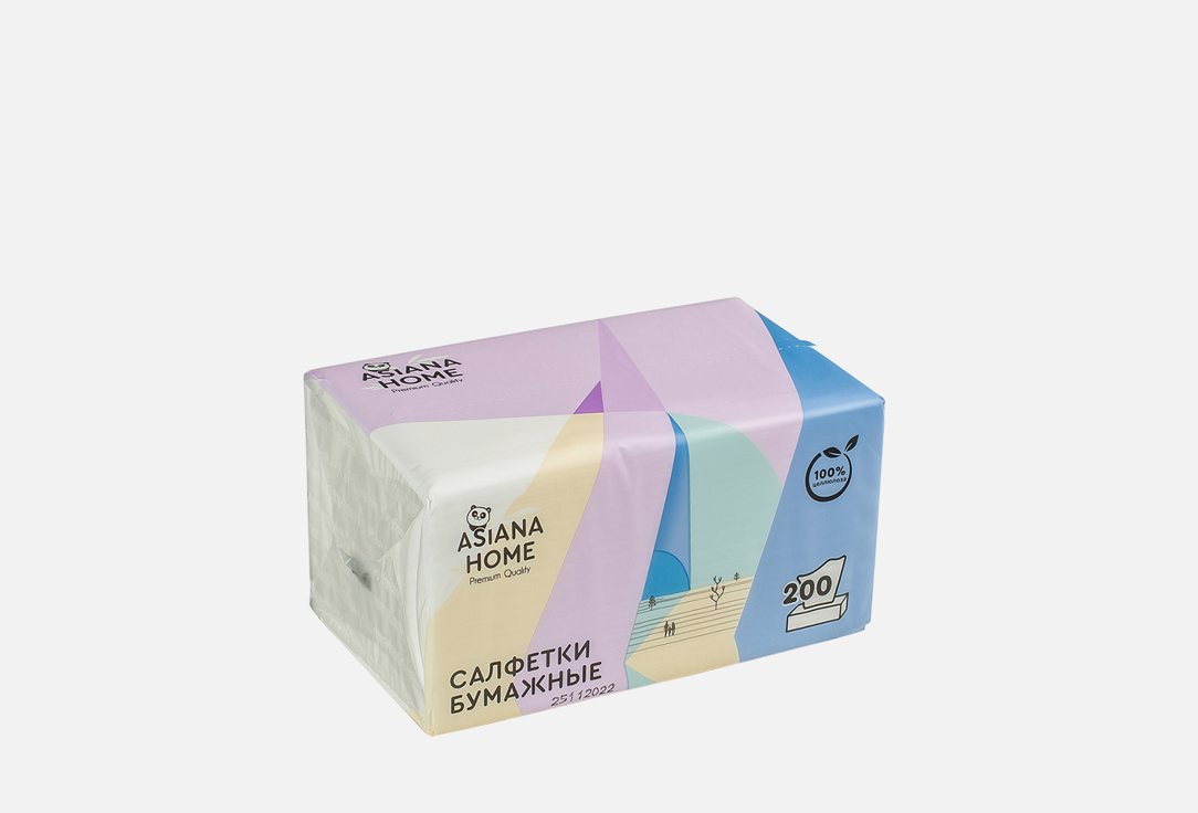 

Бумажные салфетки ASIANA BEAUTY, HOME 200 шт