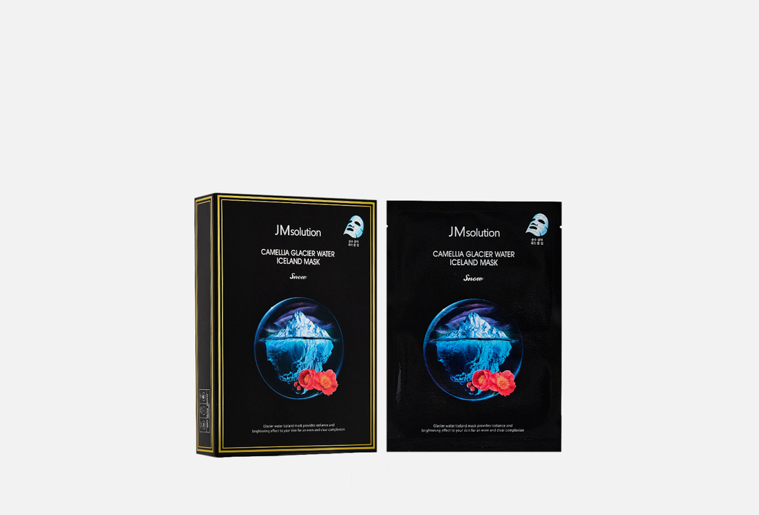 

Тканевая маска для лица с экстрактом камелии и ледниковой водой JMSOLUTION, Camellia Glacier Water Iceland Mask Snow 10 шт