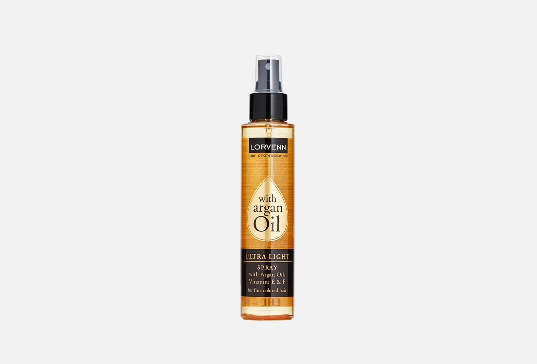 масло спрей для тонких и тусклых волос lorvenn argan oil ultra light spray 125 мл Масло-спрей для тонких и тусклых волос LORVENN ARGAN OIL ULTRA LIGHT SPRAY 125 мл