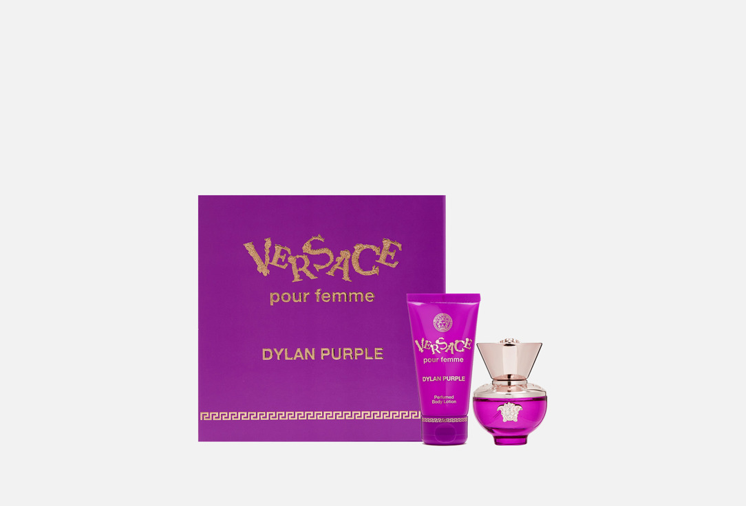 Подарочный набор VERSACE Dylan Purple 2 шт chloe женский nomade набор парфюмированная вода edp 50мл лосьон для тела body lotion 100мл