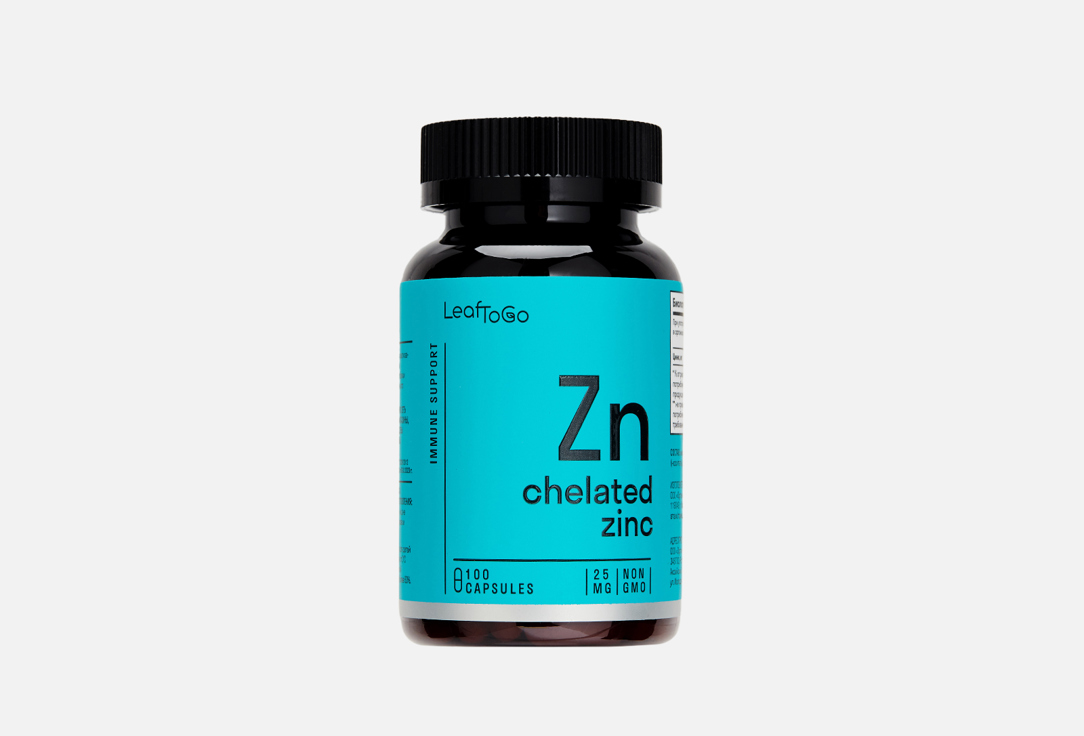 БАД для укрепления иммунитета LEAFTOGO Chelated Zinc 100 шт бад для укрепления иммунитета elemax zinc solo 25 мг в таблетках 60 шт