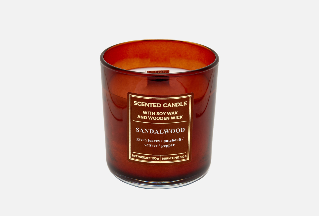 

Аромасвеча в стакане BARTEK, Белый, Wood 150 г