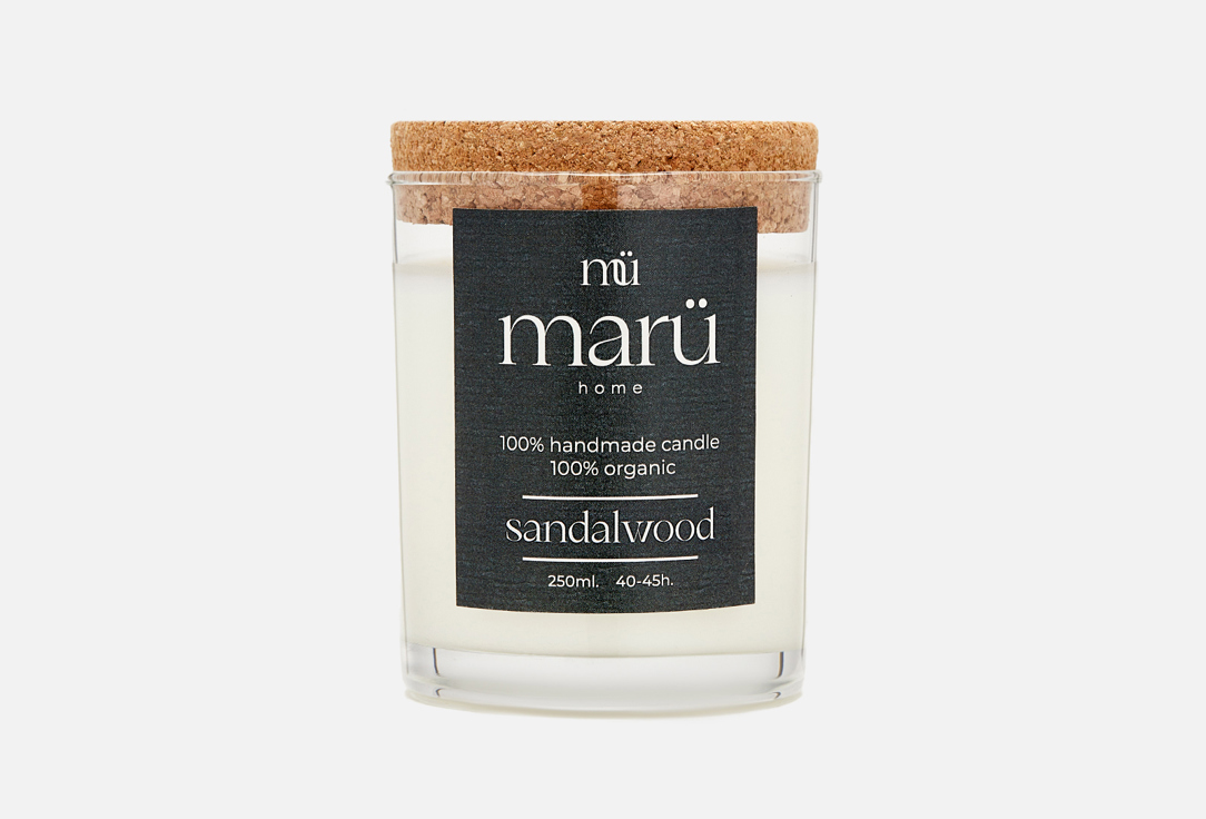 Классическая aроматическая свеча Marü Home sandalwood 