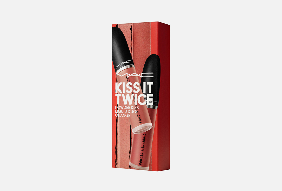 Набор для губ MAC Kiss It Twice Powder Kiss Liquid Duo: Orange 1 шт набор для губ mac kiss it twice powder duo orange 1 шт