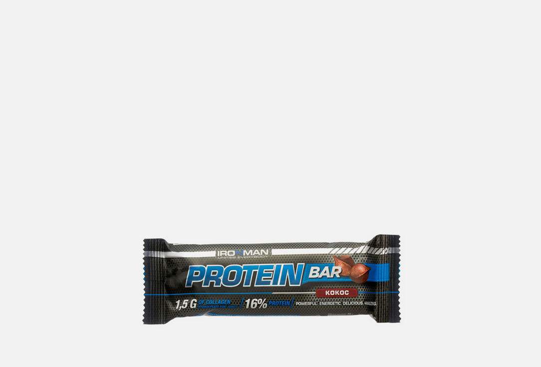 Протеиновый батончик IRONMAN Protein bar coconut and dark glaze 1 шт протеиновый батончик ironman 34% protein bar pina colada 1 шт