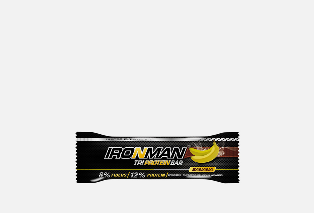 Протеиновый батончик IRONMAN TRI Protein Bar banana and dark glaze 1 шт батончик протеиновый ironman tri protein bar банан 50 г