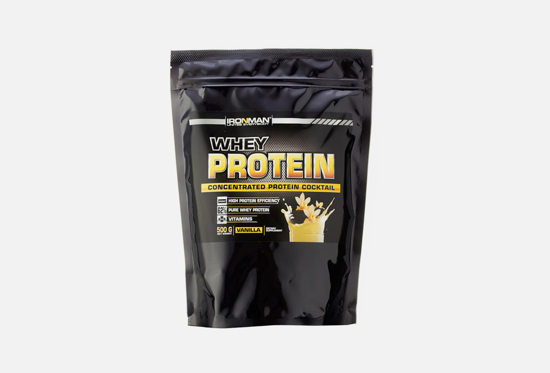 Протеин IRONMAN Whey vanilla 500 г протеин ironman whey protein chocolate 1000 гр