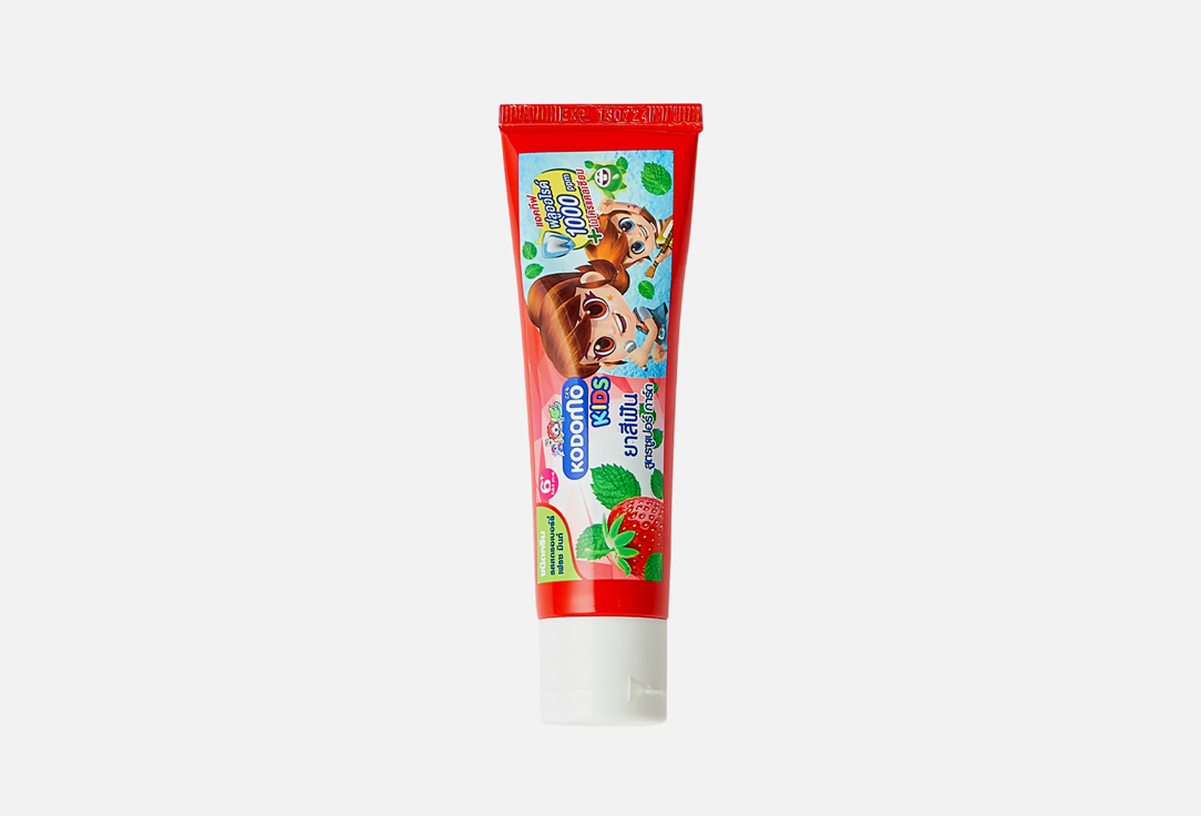 Детская зубная паста LION KODOMO Strawberry Fresh Mint 65 г детская зубная паста lion kodomo fruity cool mint 65 г