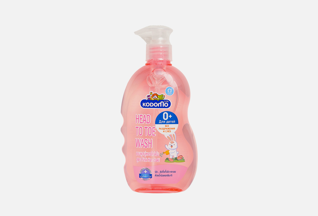 Детский шампунь-гель LION KODOMO Pink Hanabaki 400 мл шампунь гель для купания без слез с экстрактом алоэ baby shampoo