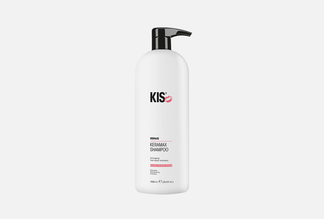 Восстанавливающий шампунь для волос KIS Keramax shampoo 1000 мл kis keramax лечение 1000мл sheveu