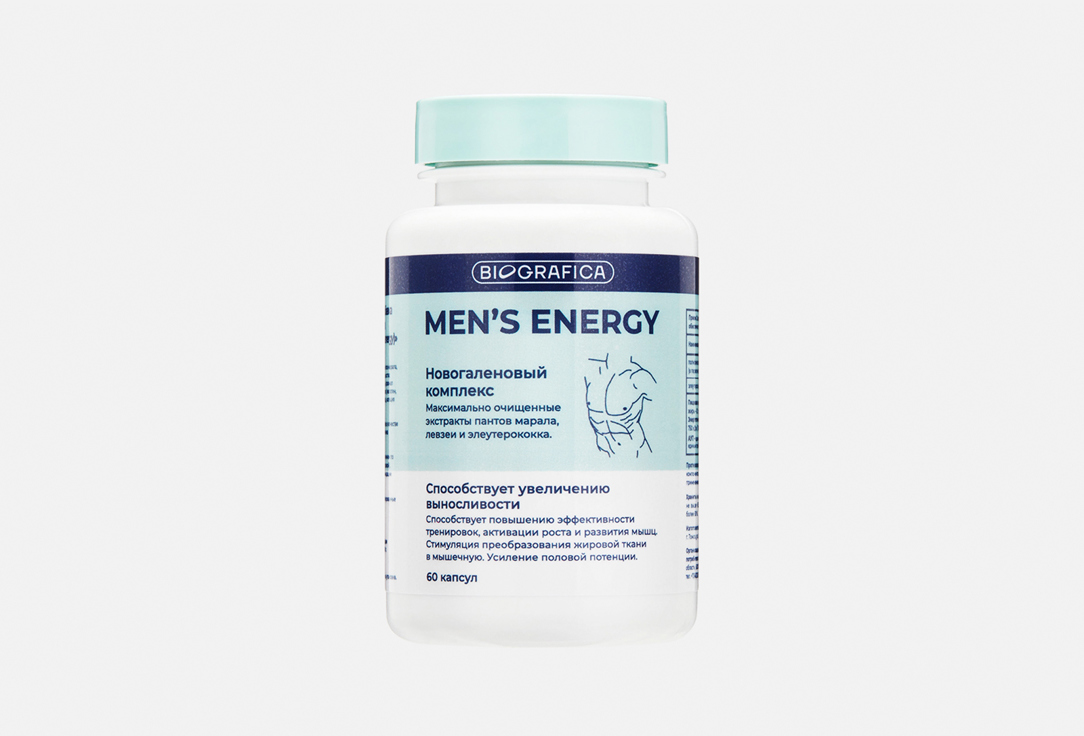 Биологически активная добавка BIOGRAFICA Men's energy 60 шт биологически активная добавка biografica collagen hyaluronic and glucozamin 100 мл