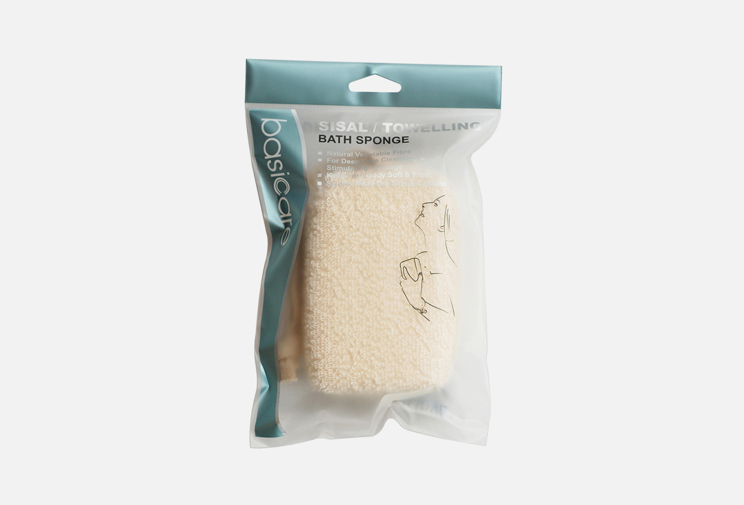SISAL / TOWELLING BATH SPONGE 1 шт