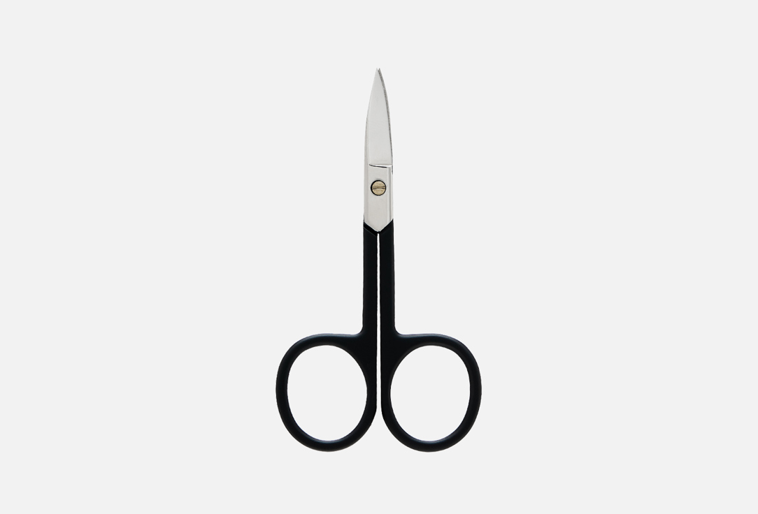 Ножницы для ногтей с изогнутымилезвиями и прорезиненными ручками BASICARE NAIL SCISSORS WITH RUBBER COATED FINGER RINGS -CURVED BLADES 