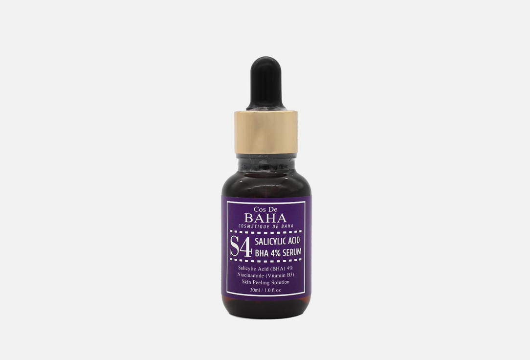 Сыворотка для лица COS DE BAHA Salicylic Acid 4% Serum 30 мл cыворотка для лица cos de baha успокаивающая восстанавливающая увлажняющая c гликолевой кислотой 30мл