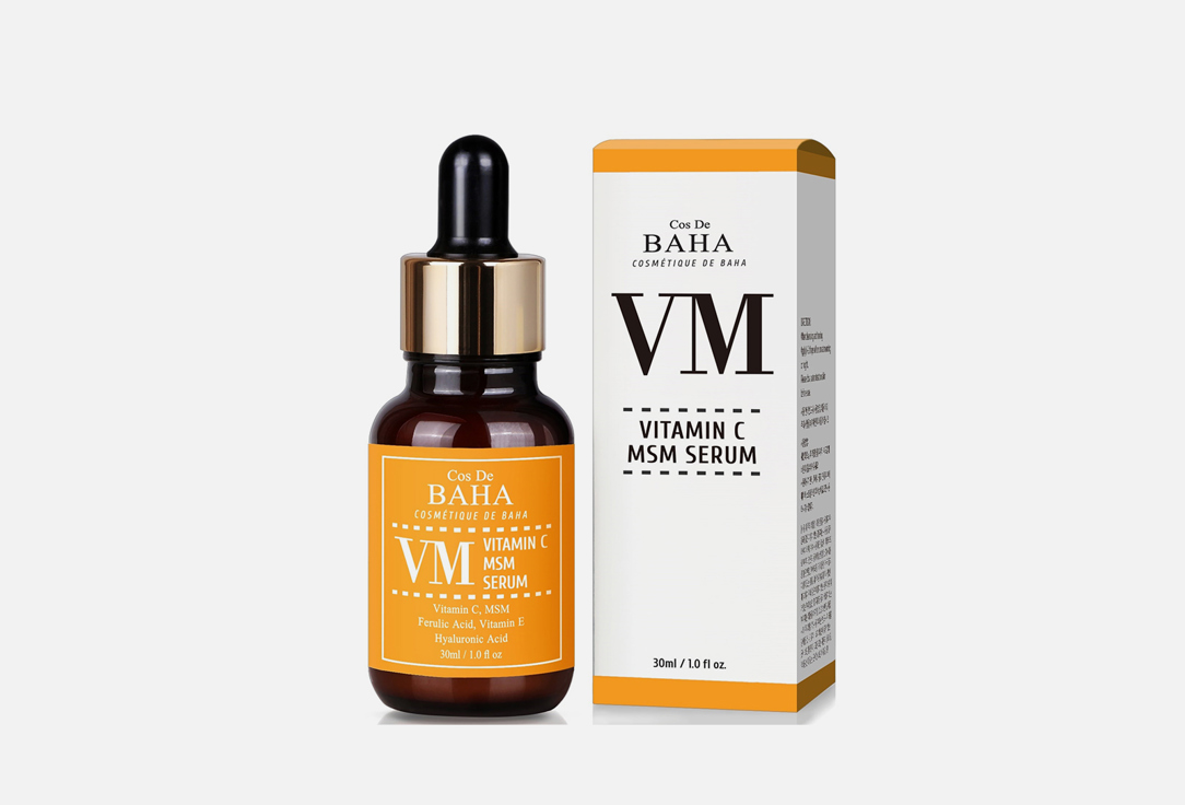 Антивозрастная сыворотка для лица COS DE BAHA Vitamin C MSM Serum 30 мл сыворотка для лица vitamin c 30мл