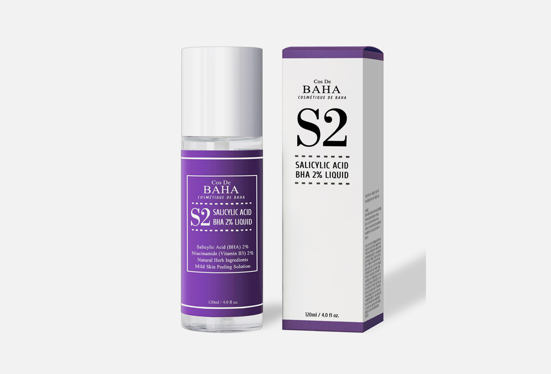 Тоник для лица COS DE BAHA Salicylic Acid 2% Liquid 120 мл тоник для лица acnon spotless skin refresher 120мл