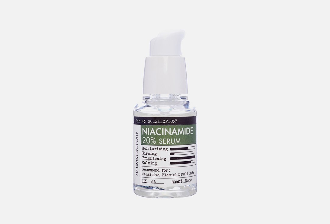 

Сыворотка для лица DERMA FACTORY, Niacinamide 20% Serum 30 мл