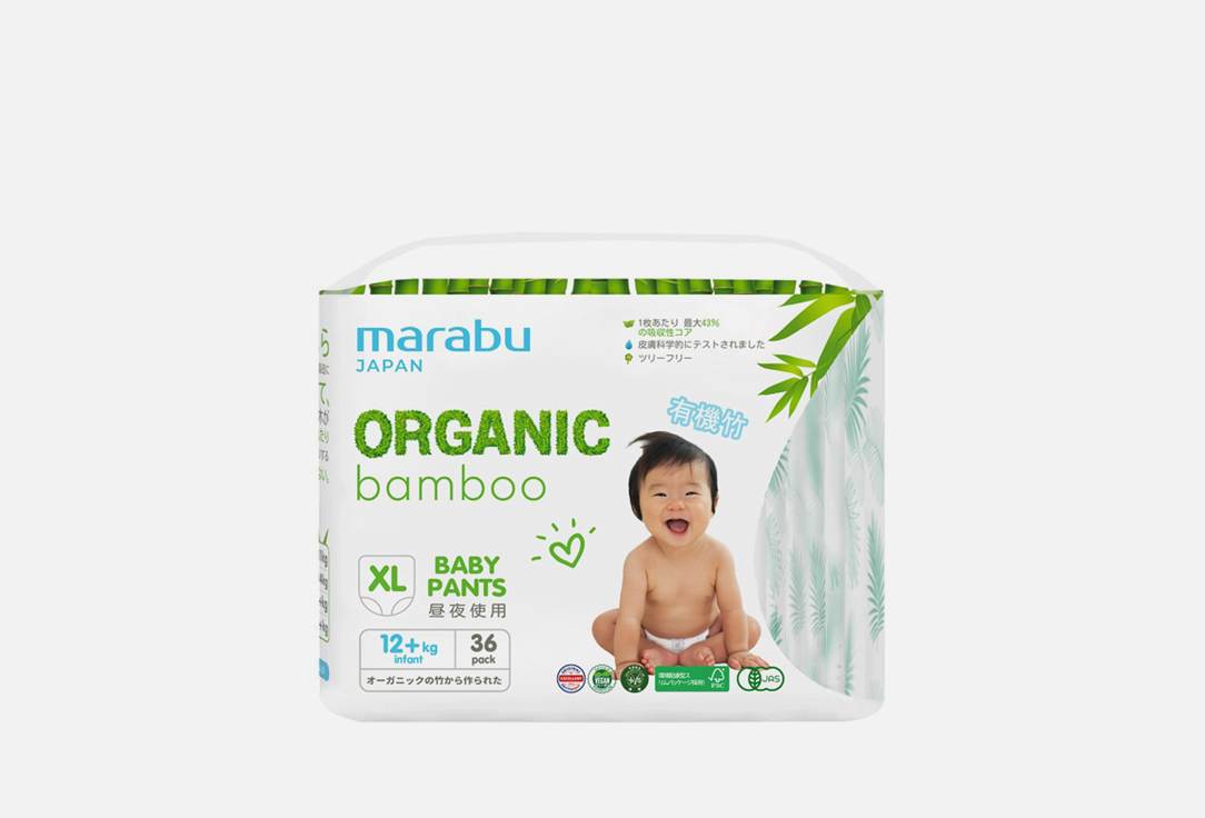 Изображение товара Подгузники-трусики Marabu BAMBOO, размер XL