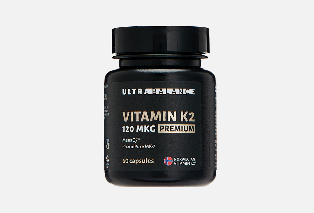 Биологически активная добавка ULTRABALANCE Vitamin K2 Mena Q7 Premium 60 шт биологически активная добавка ultrabalance vitamin d3 180 шт