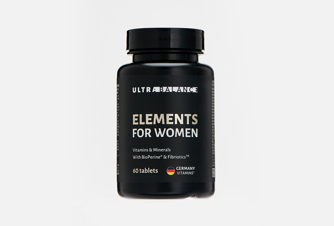 Биологически активная добавка ULTRABALANCE Elements for Women Premium 60 шт биологически активная добавка ultrabalance collagen tripeptide premium 120 шт