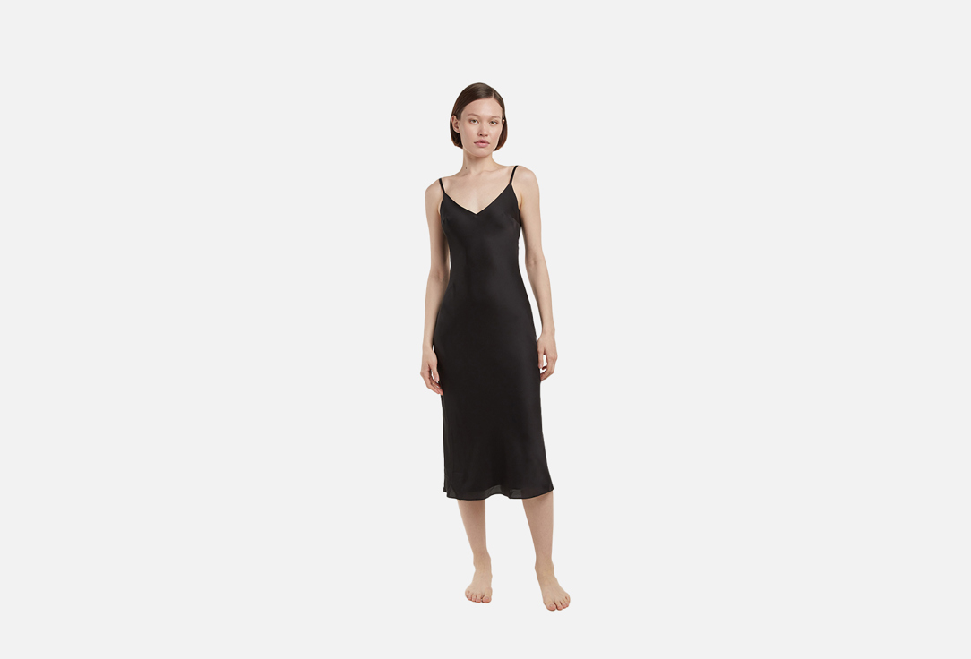 Платье комбинация  LULIGHT Sensy Slip Midi Dress черное 