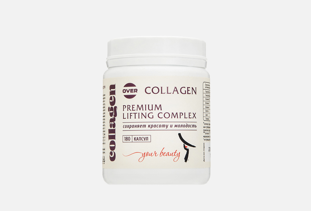 Изображение товара БАД для здоровья кожи, волос и ногтей OVER collagen premium Lifting complex в капсулах