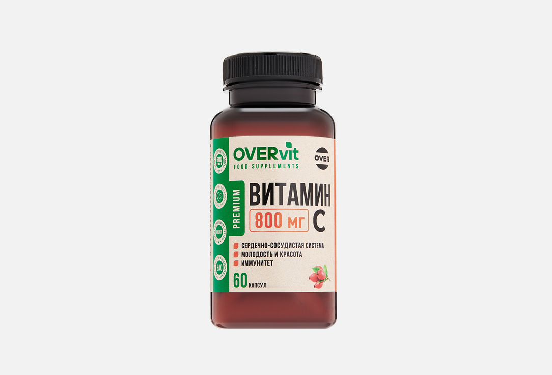витамин с vitateka 900 мг в капсулах 100 шт Витамин С OVER 800 мг в капсулах 60 шт