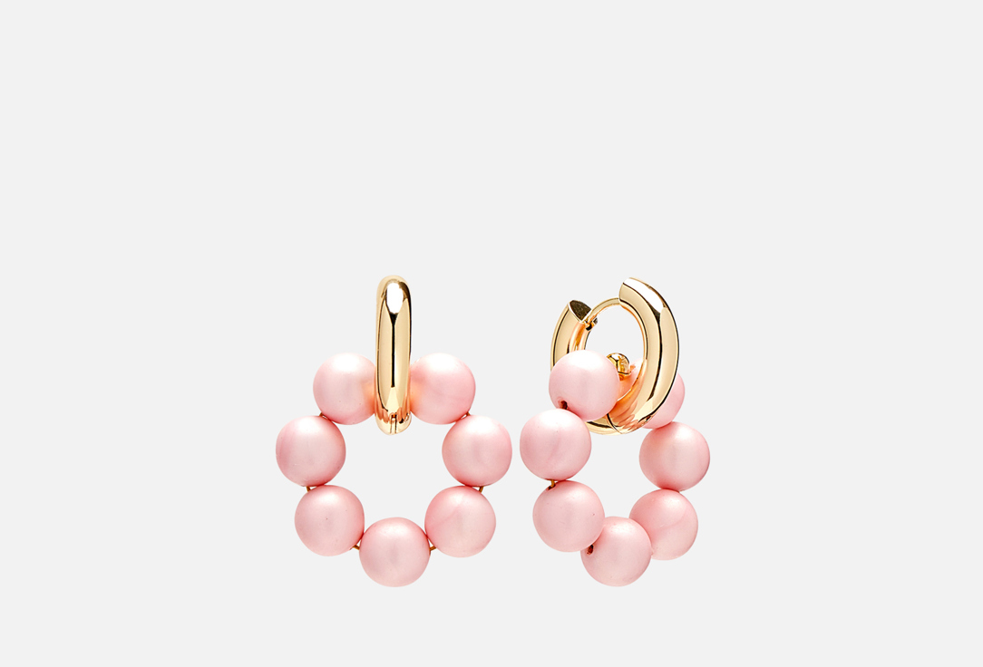 

Серьги VELTOM, Бублики розовые 2 шт