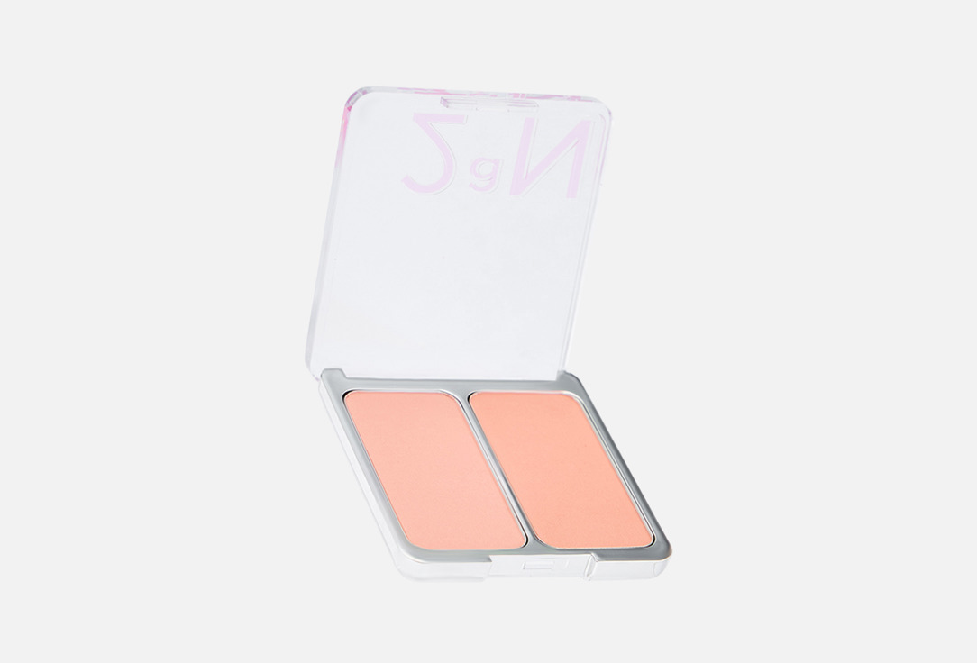 Изображение товара Двухцветные румяна для лица 2aN Dual Cheek компактные стойкие с шелковистым финишем
