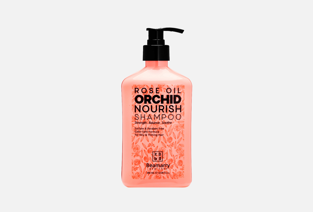 Шампунь для волос с орхидеей BEAMARRY ROSE OIL ORCHID NOURISH SHAMPOO 380 мл фотографии