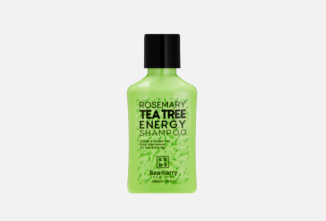 цена Шампунь для волос BEAMARRY ROSEMARY TEA TREE ENERGY SHAMPOO 100 мл
