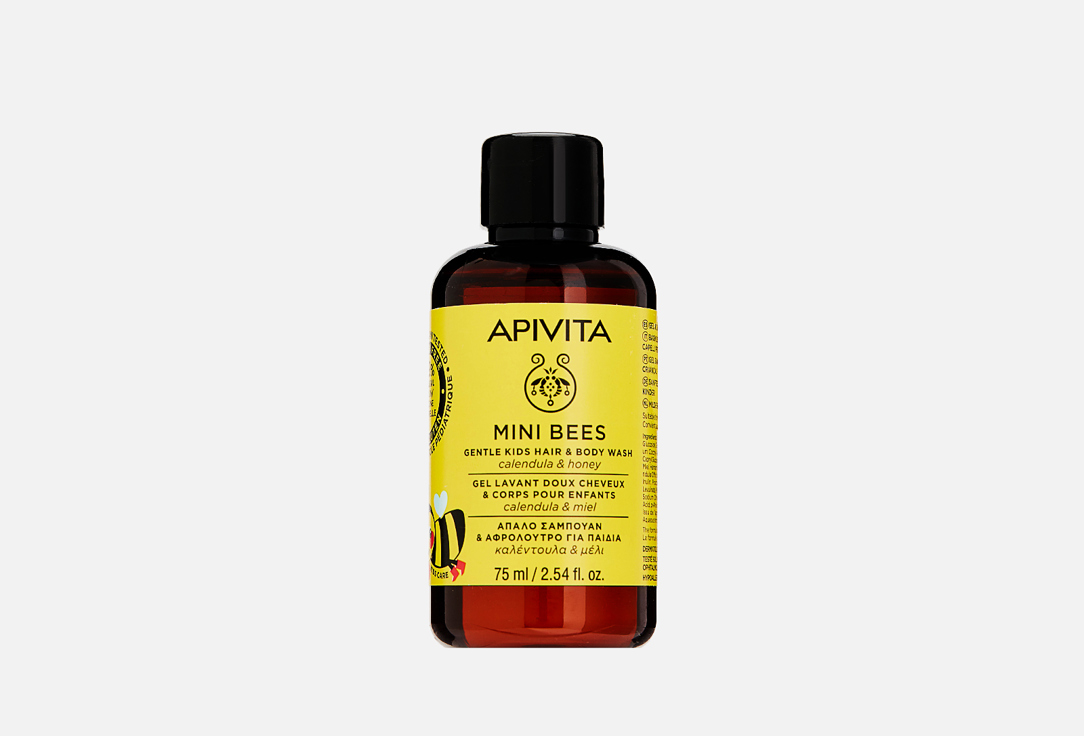 очищающий гель для тела и волос  APIVITA calendula and honey 