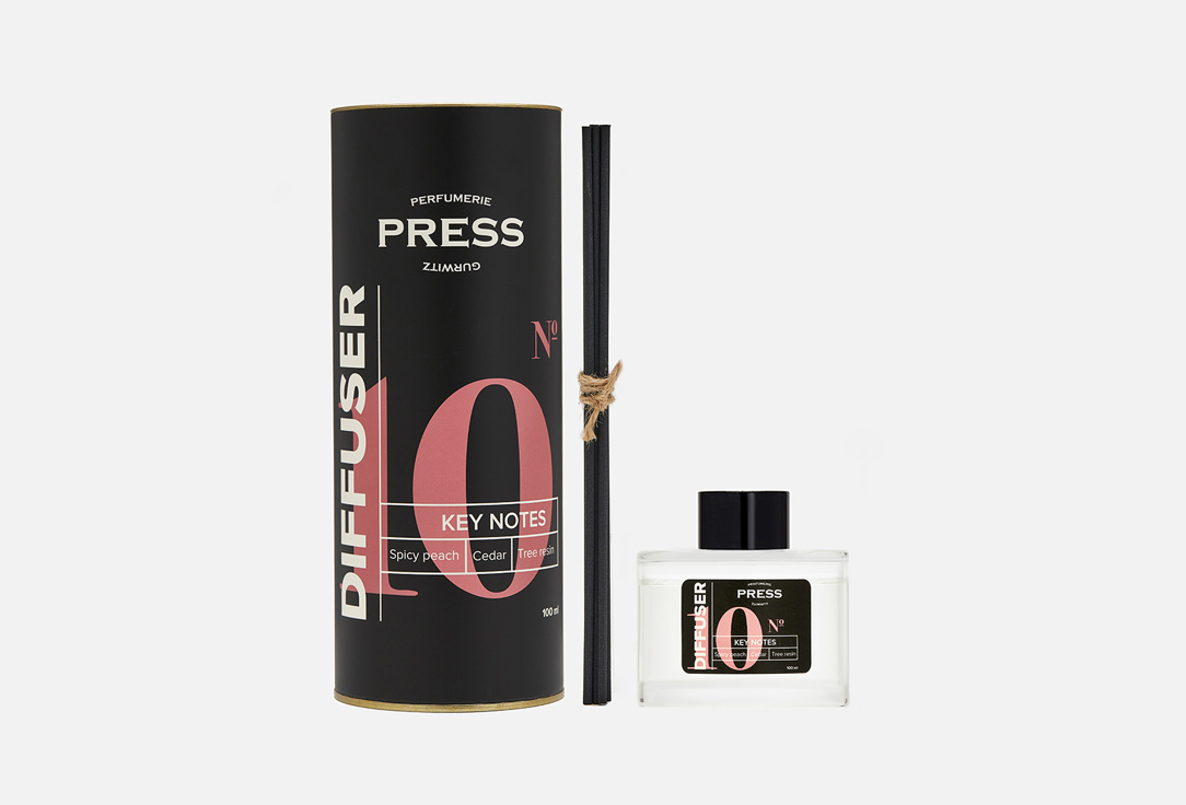 Ароматизатор для дома с палочками PRESS GURWITZ PERFUMERIE №10 Spicy peach, Cedar, Tree resin 100 мл