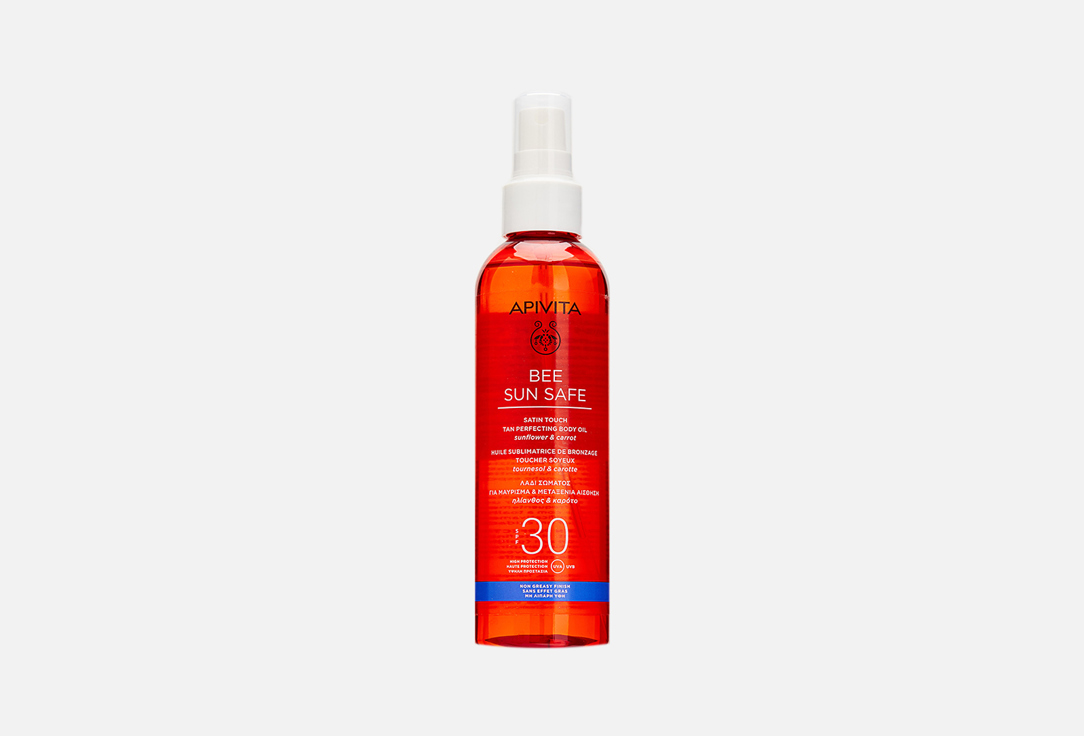 Солнцезащитное шелковистое масло SPF 30 APIVITA SUN BODY OIL 200 мл