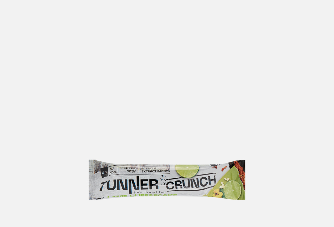 Батончик TUNNER Lime cheesecake 1 шт функциональный напиток tunner energy go 30 г