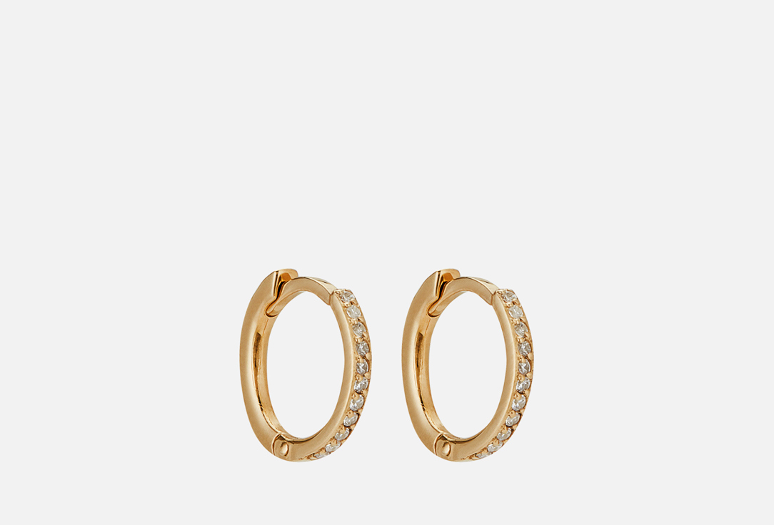 moonka золотое кольцо с сапфиром и паве из бриллиантов Серьги-кликеры MOONKA С паве 2 шт
